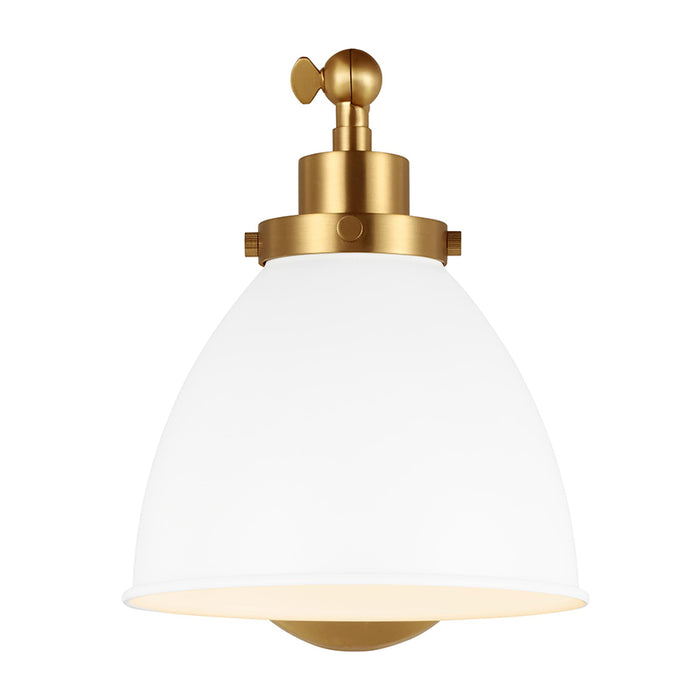 Visual Comfort CW1131 Wellfleet 1-lt 9" Tall Single Arm Dome Task Sconce