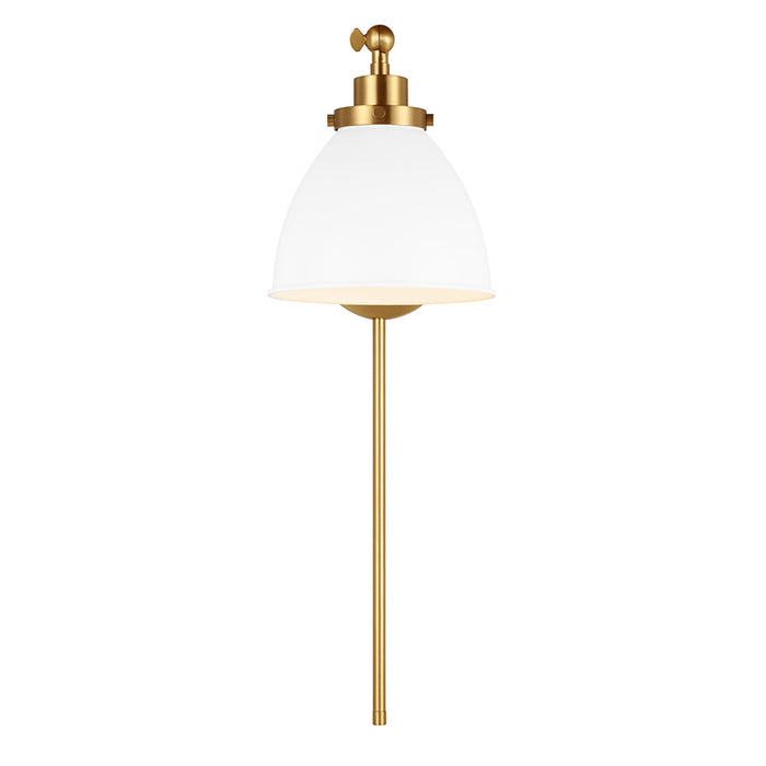 Visual Comfort CW1131 Wellfleet 1-lt 9" Tall Single Arm Dome Task Sconce