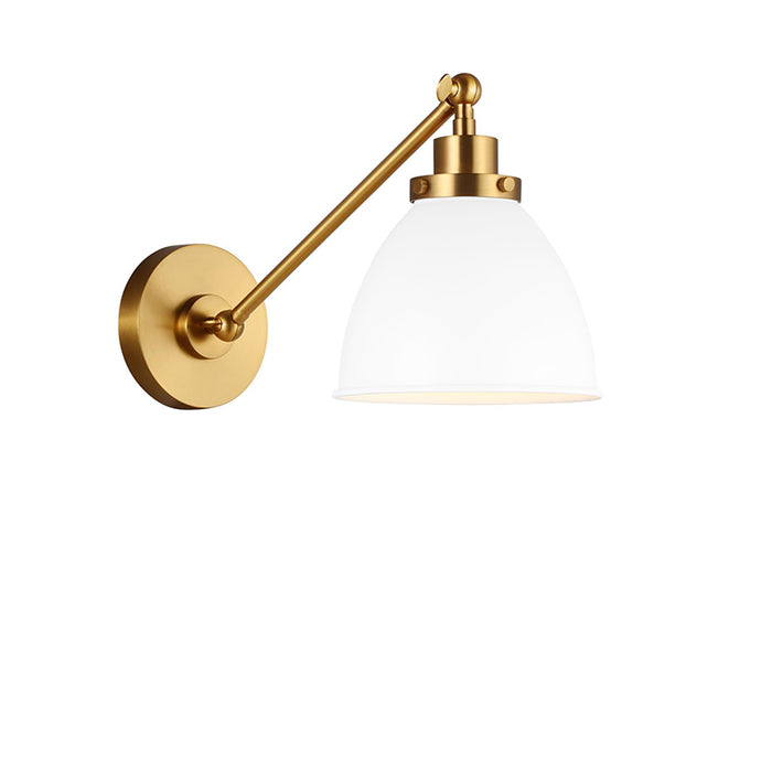 Visual Comfort CW1131 Wellfleet 1-lt 9" Tall Single Arm Dome Task Sconce