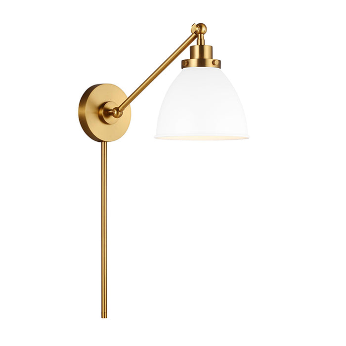 Visual Comfort CW1131 Wellfleet 1-lt 9" Tall Single Arm Dome Task Sconce