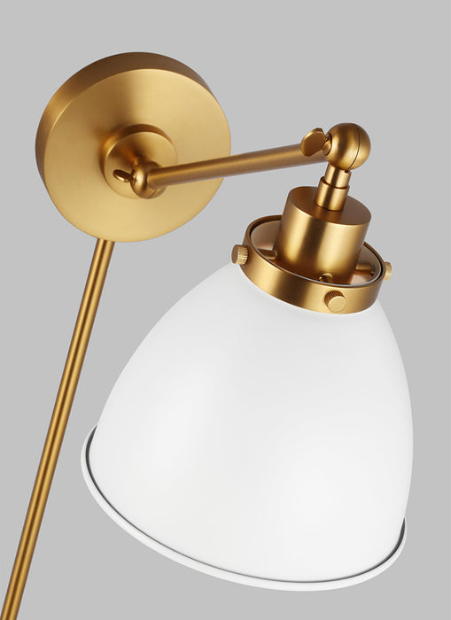 Generation CW1131 Wellfleet 1 lt 9 Tall Single Arm Dome Task Sconce CW1131MBKPN Generation Lighting LBC Lighting