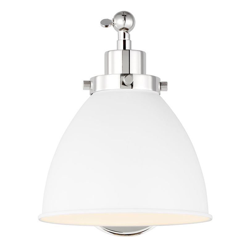 Visual Comfort CW1131 Wellfleet 1-lt 9" Tall Single Arm Dome Task Sconce