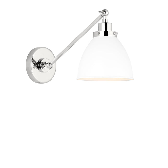 Visual Comfort CW1131 Wellfleet 1-lt 9" Tall Single Arm Dome Task Sconce