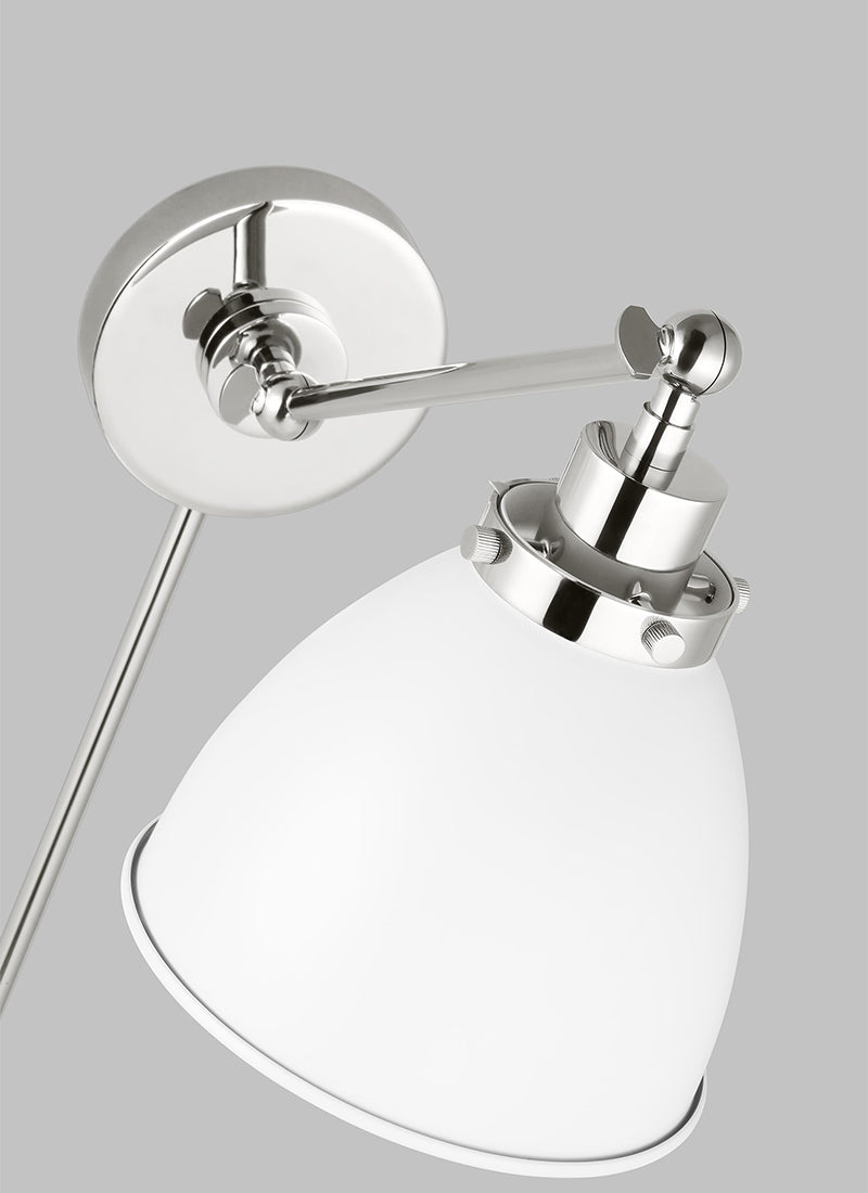 Visual Comfort CW1131 Wellfleet 1-lt 9" Tall Single Arm Dome Task Sconce