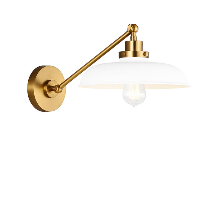 Generation CW1141 Wellfleet 1-lt 9" Tall Single Arm Wide Task Sconce