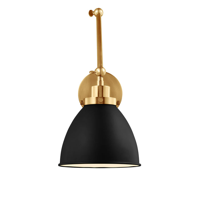 Visual Comfort CW1161 Wellfleet 1-lt 15" Tall Double Arm Dome Task Sconce