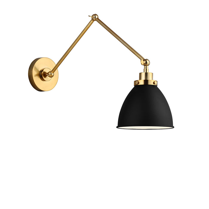 Visual Comfort CW1161 Wellfleet 1-lt 15" Tall Double Arm Dome Task Sconce