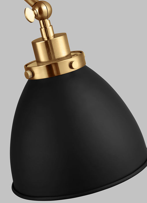 Visual Comfort CW1161 Wellfleet 1-lt 15" Tall Double Arm Dome Task Sconce