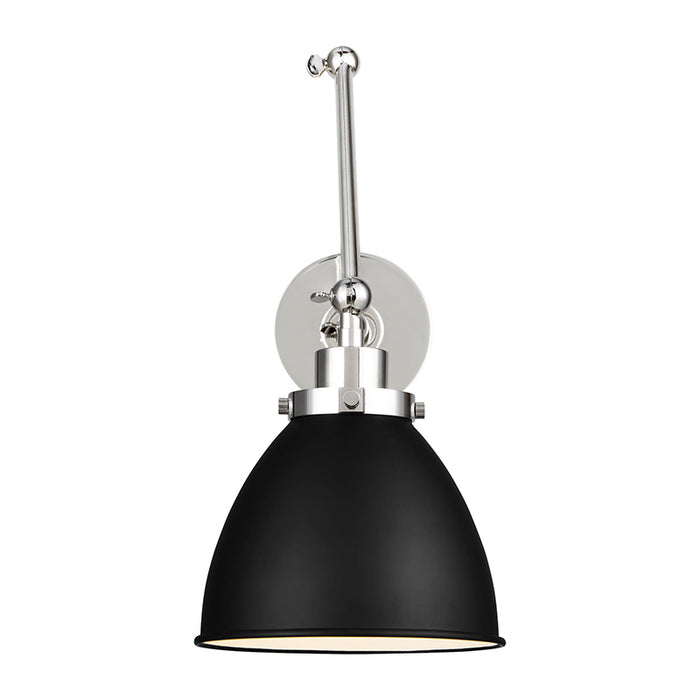 Visual Comfort CW1161 Wellfleet 1-lt 15" Tall Double Arm Dome Task Sconce