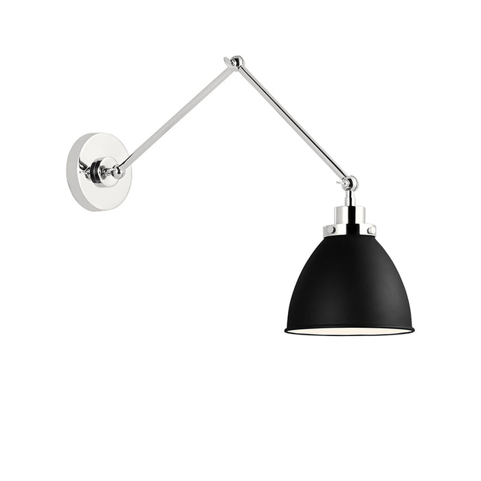 Visual Comfort CW1161 Wellfleet 1-lt 15" Tall Double Arm Dome Task Sconce