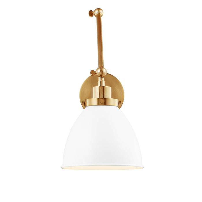 Visual Comfort CW1161 Wellfleet 1-lt 15" Tall Double Arm Dome Task Sconce