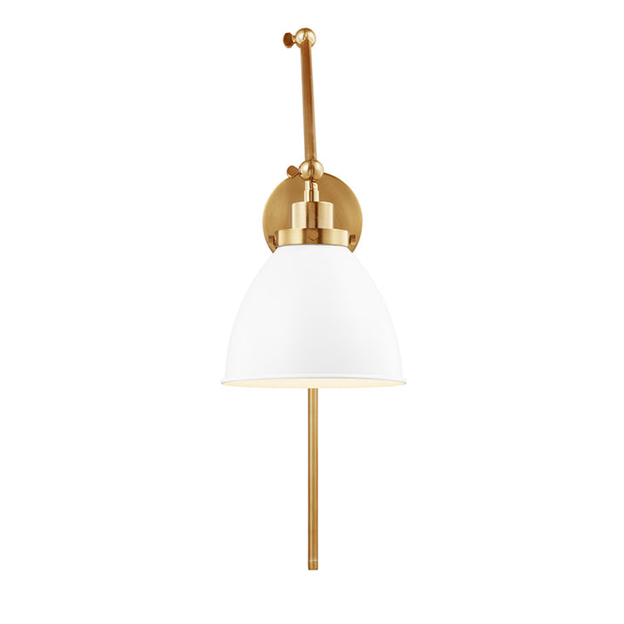 Visual Comfort CW1161 Wellfleet 1-lt 15" Tall Double Arm Dome Task Sconce