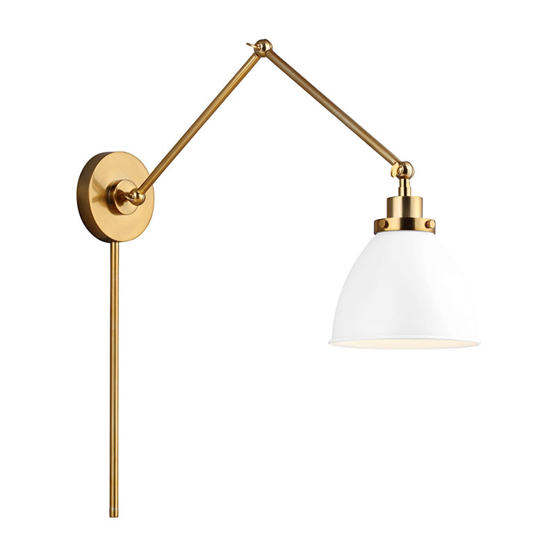 Visual Comfort CW1161 Wellfleet 1-lt 15" Tall Double Arm Dome Task Sconce