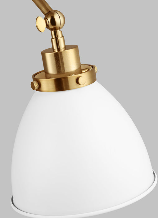 Visual Comfort CW1161 Wellfleet 1-lt 15" Tall Double Arm Dome Task Sconce