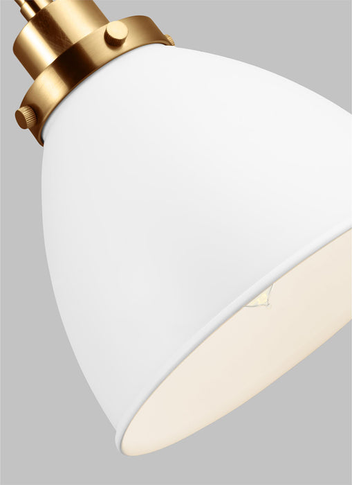 Visual Comfort CW1161 Wellfleet 1-lt 15" Tall Double Arm Dome Task Sconce