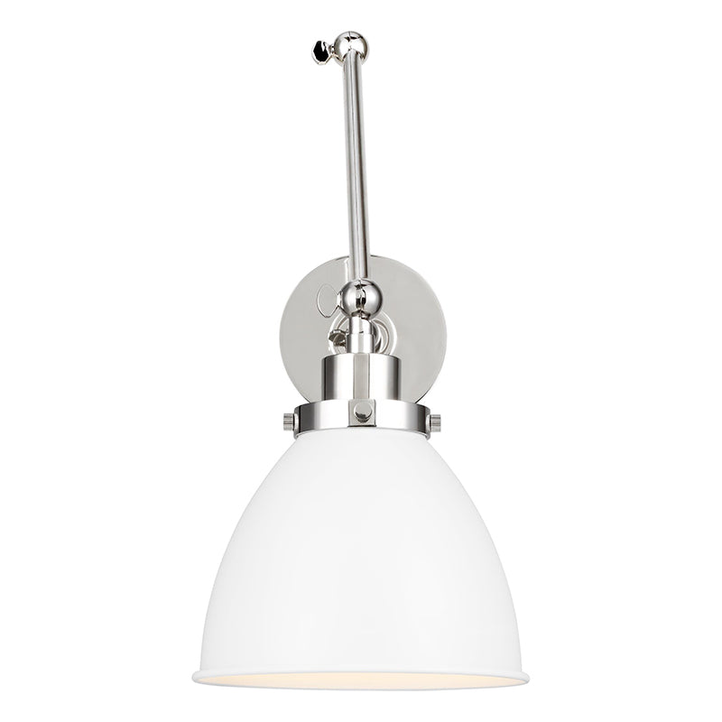 Visual Comfort CW1161 Wellfleet 1-lt 15" Tall Double Arm Dome Task Sconce