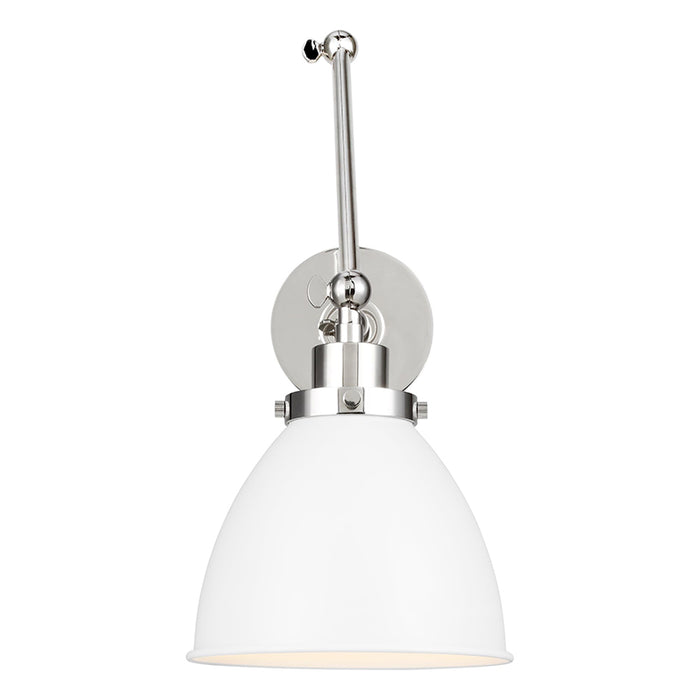 Visual Comfort CW1161 Wellfleet 1-lt 15" Tall Double Arm Dome Task Sconce