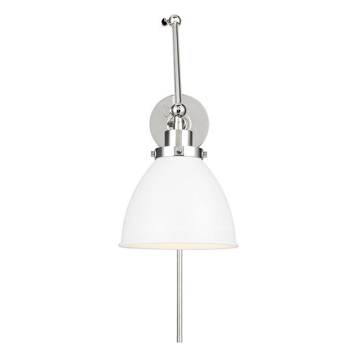 Visual Comfort CW1161 Wellfleet 1-lt 15" Tall Double Arm Dome Task Sconce