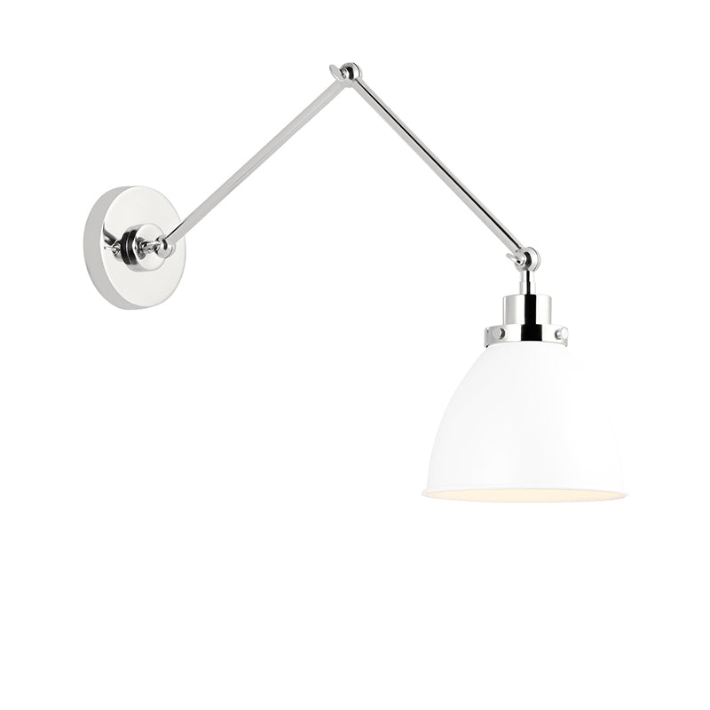 Visual Comfort CW1161 Wellfleet 1-lt 15" Tall Double Arm Dome Task Sconce