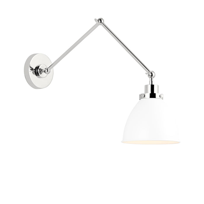 Visual Comfort CW1161 Wellfleet 1-lt 15" Tall Double Arm Dome Task Sconce