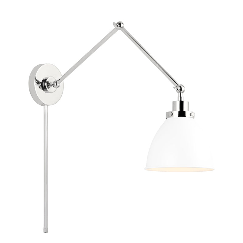 Visual Comfort CW1161 Wellfleet 1-lt 15" Tall Double Arm Dome Task Sconce