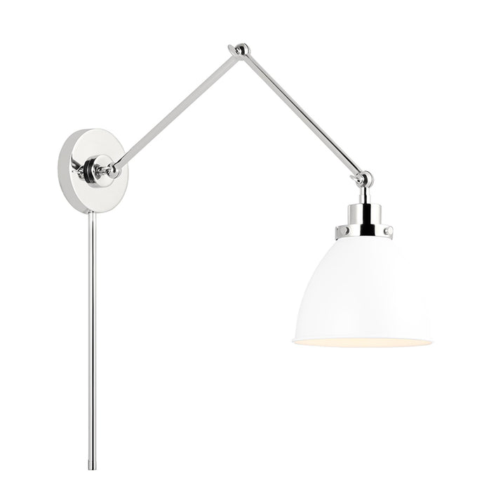 Visual Comfort CW1161 Wellfleet 1-lt 15" Tall Double Arm Dome Task Sconce