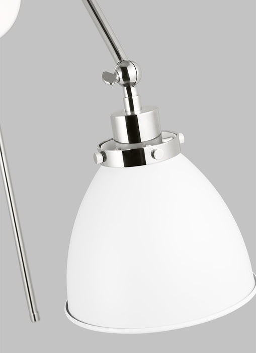 Visual Comfort CW1161 Wellfleet 1-lt 15" Tall Double Arm Dome Task Sconce