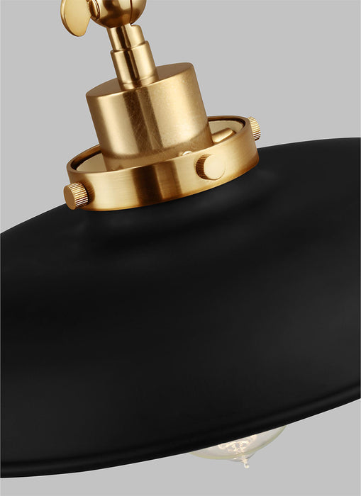 Visual Comfort CW1171 Wellfleet 1-lt 15" Tall Double Arm Wide Task Sconce