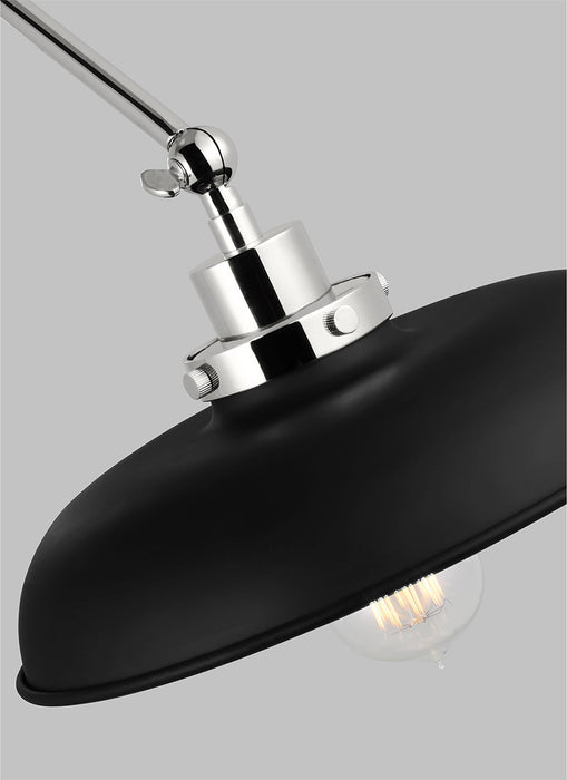 Visual Comfort CW1171 Wellfleet 1-lt 15" Tall Double Arm Wide Task Sconce