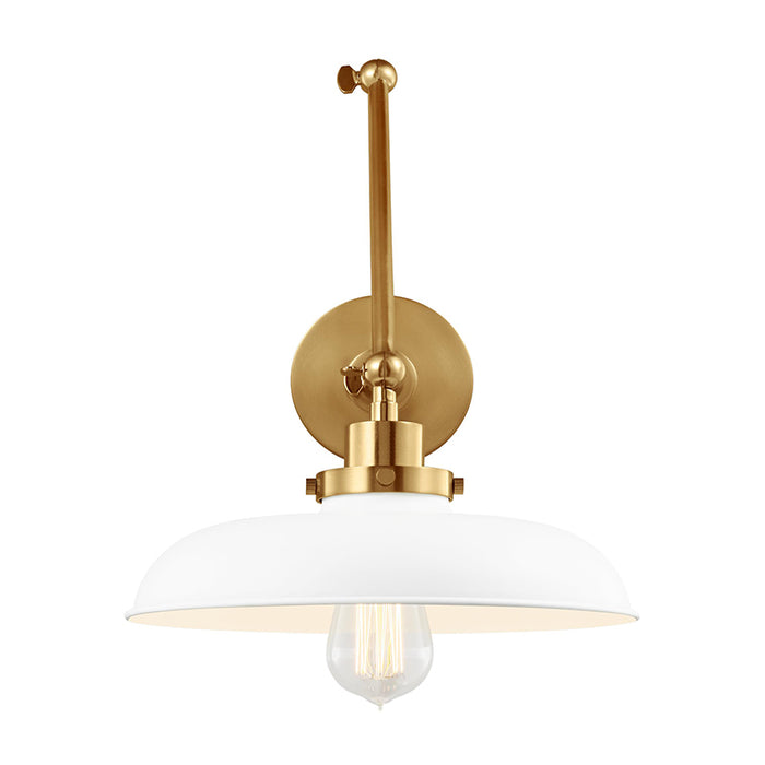 Visual Comfort CW1171 Wellfleet 1-lt 15" Tall Double Arm Wide Task Sconce
