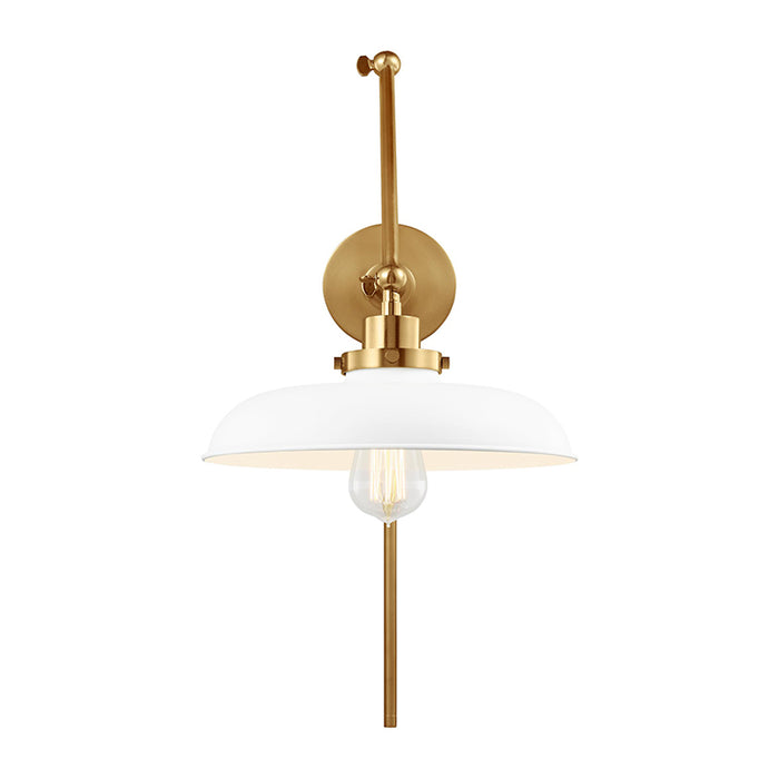 Visual Comfort CW1171 Wellfleet 1-lt 15" Tall Double Arm Wide Task Sconce
