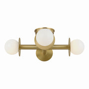 Visual Comfort KF1034 Nodes 4-lt 18" Semi-Flush Mount - Burnished Brass