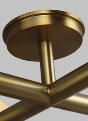 Visual Comfort KF1034 Nodes 4-lt 18" Semi-Flush Mount - Burnished Brass