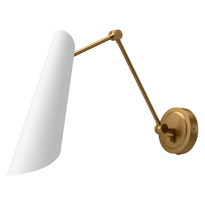 Alora Mood WV572325 Gabriel 1-lt 15" Tall Swingarm Wall Light