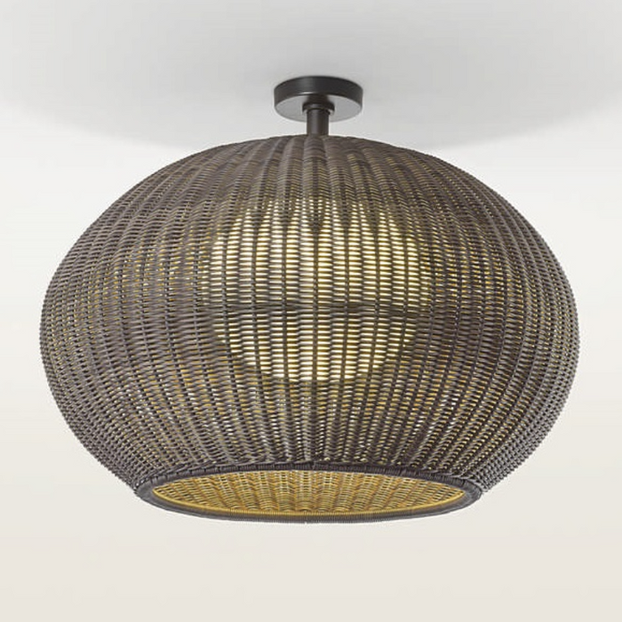 Bover Garota PF/02 2-lt 28" LED Outdoor Semi-Flushmount