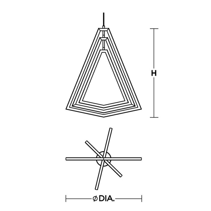 AFX GNAP15L30D1 GNAP Series Gianna 3-lt 13" LED Pendant