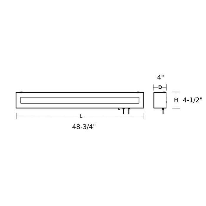 AFX HAYB49 Hayes 49" LED Overbed Wall Light