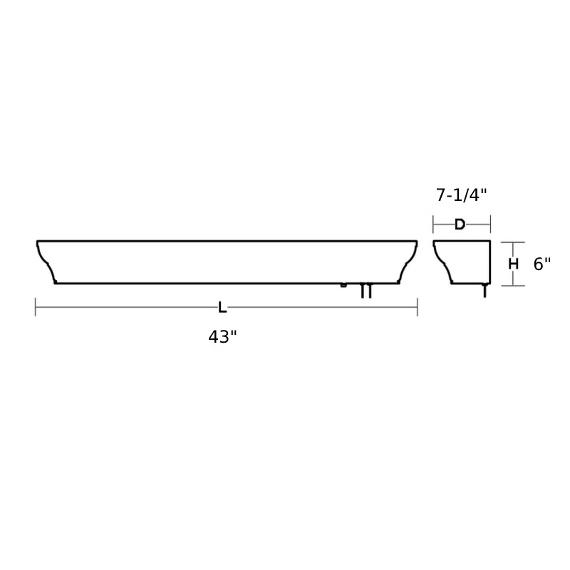 AFX HDB43 Hinsdale 43" LED Overbed Wall Light