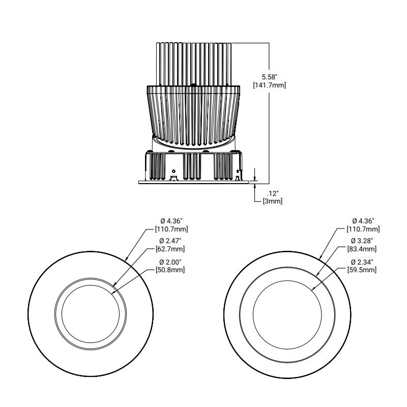 Halo HL36AR 3" 20W LED Round Shallow Directional Remodeler Module