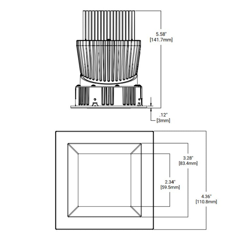 Halo HL36SAR 3" LED Square Shallow Directional Remodeler Housing