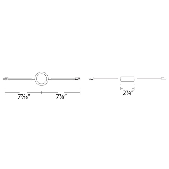 WAC HR-AC73 2 Puck Lights w/ Double Wire, 1 Single Wire Light