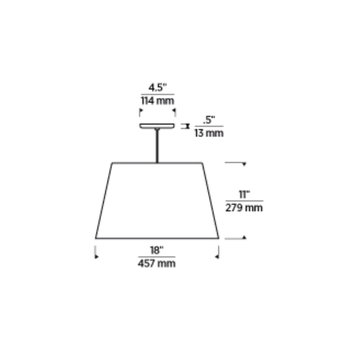 Tech 700TDHNLP Henley 1-lt 18" Pendant