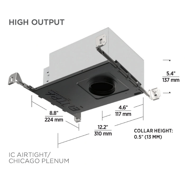 Entra  EN3R3" LED Adjustable Downlight Housing, High Output