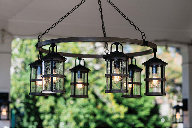 Hinkley Lakehouse Outdoor Aged Zinc 6 Light
