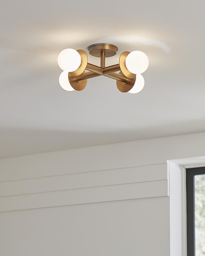 Generation KF1034 Nodes 4-lt 18" Semi-Flush Mount