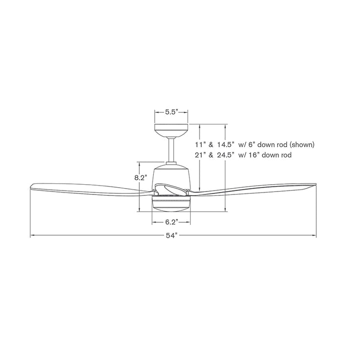 Modern Fan Arbor DC 54" Ceiling Fan with LED Light Kit