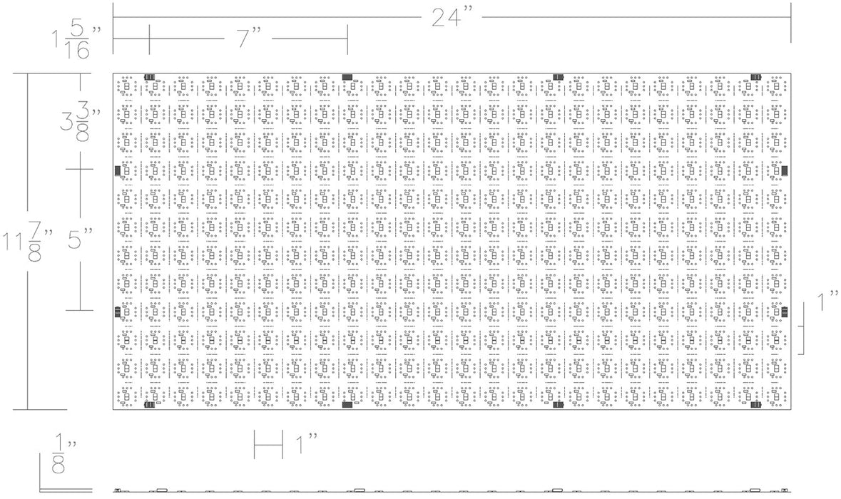 WAC LED-P10 Pixels 12x24 LED Light Sheet, CCT, 1000 lm/sqft