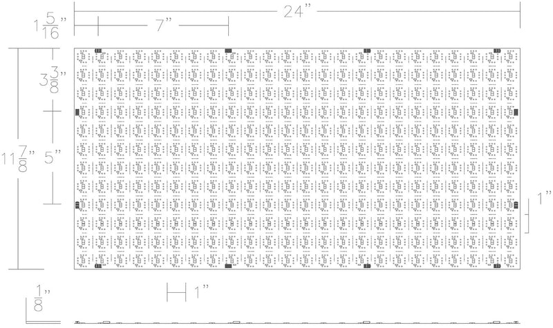 WAC LED-P10 Pixels 12x24 LED Light Sheet, CCT, 1000 lm/sqft