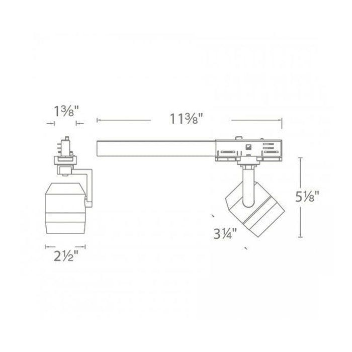 WAC WTK-LED512 Paloma 9.5W LED Track Head, 120V