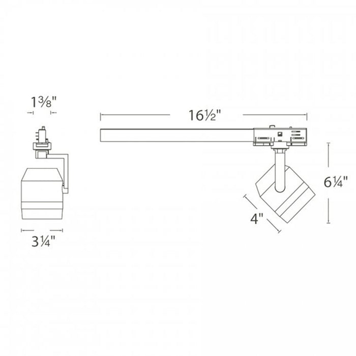 WAC WTK-LED522 Paloma 22W LED Track Head, W Track, 120V